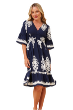 Load image into Gallery viewer, Damask Izabella Border Print Dress