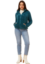 Load image into Gallery viewer, Faux Fur Jacket - Deep Teal