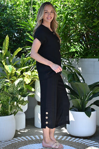 Breeze Cropped Pants - Black