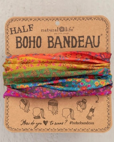Boho Bandeau Half -  Rainbow Border