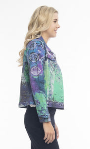 Biker Jacket - Oriental blue/green