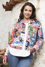 Load image into Gallery viewer, Printed Cotton Ponte Jacket - Scooter