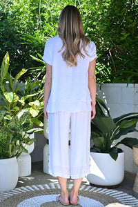 Breeze Cropped Pants - White