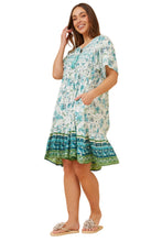 Load image into Gallery viewer, Honda Boho Short Dress - Paisley Spearmint Print