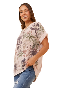 Soula  Leaf Print Top - Chicco