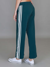 Load image into Gallery viewer, Robin | Women's Stripe Straight Leg Sweatpants – French Terry - Deep Teall