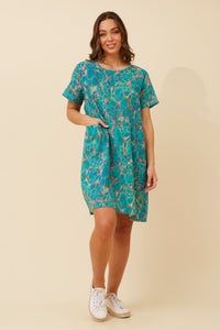 Jade Printed Shift Dress