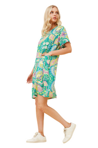 Vine Paisley Print Shift Dress