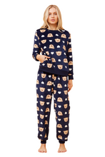 Load image into Gallery viewer, Printed Plush Pyjama Set