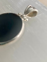 Load image into Gallery viewer, Small Two Sided Shell Disc Pendant - Mother Of Pearl / Black Shell