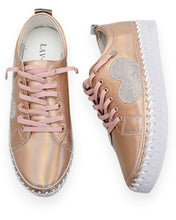 Load image into Gallery viewer, Embellished Heart Sneakers - Pearl Pink