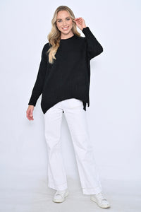 Round Neck Jumper - Black