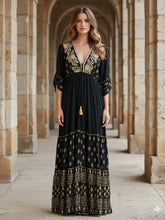 Load image into Gallery viewer, Floral Embroidered Maxi Dress