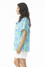 Load image into Gallery viewer, Short Sleeve Top - Montevideo Aqua