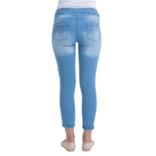 Load image into Gallery viewer, Italian Stretch Sequenced Pants - Denim