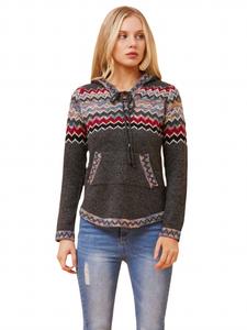 Argen Jacquard Print Knit Jumper - Charcoal