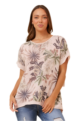 Soula  Leaf Print Top - Chicco