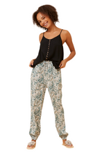 Load image into Gallery viewer, Jogger Pants -Green Paisley Print
