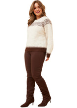 Load image into Gallery viewer, Nour Jacquard Knit Pullover - Oatmeal