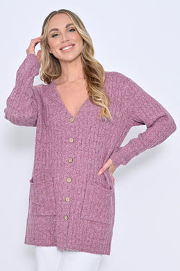 Long Cardigan - Purple