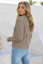 Load image into Gallery viewer, Gold Button Textured Knit Cardi - Mocha