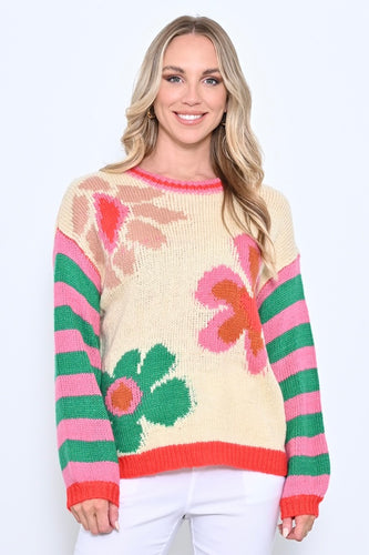 Floral Jumper - Cream