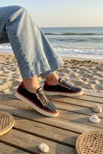 Load image into Gallery viewer, Heritage Zip Sneaker - Navy/Red