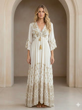 Load image into Gallery viewer, Floral Embroidered Maxi Dress