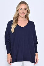 Load image into Gallery viewer, V Neck Jumper - Navy