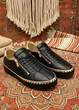 Load image into Gallery viewer, Heritage Zip Sneaker - Black/Gold