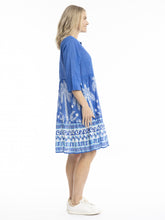 Load image into Gallery viewer, Vivian V Neck Shirt Dress - Azure Drift Blue