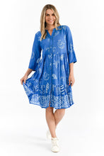 Load image into Gallery viewer, Vivian V Neck Shirt Dress - Cobalt