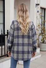 Load image into Gallery viewer, Cotton Flannel button-up Shacket - Blue