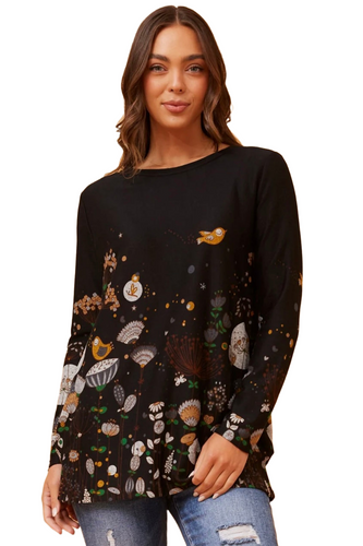 Beau Wildlife Print Top
