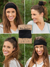 Load image into Gallery viewer, Boho Bandeau - Solid Colour Black