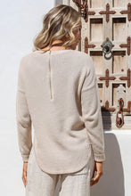 Load image into Gallery viewer, Cotton Knit Zip Back Jumper - Sand
