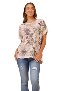 Soula  Leaf Print Top - Chicco