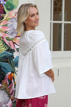 Load image into Gallery viewer, Lily Grace Short Sleeve Top - White
