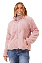 Load image into Gallery viewer, Faux Fur Teddy Jacket - Dusty Pink