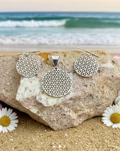Load image into Gallery viewer, Sterling Silver Drop Earrings - Flower Of Life