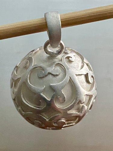 Chime Ball Fancy Sterling Silver Pendant