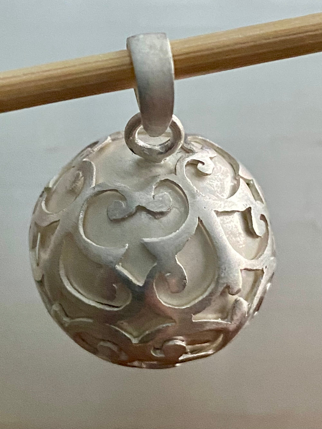 Chime Ball Fancy Sterling Silver Pendant