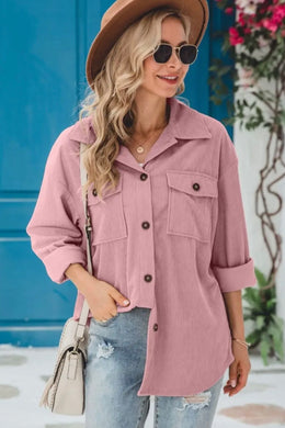 Corduroy Overshirt - Pink