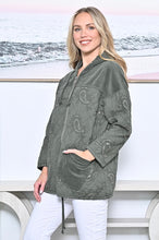 Load image into Gallery viewer, Paisley Stud Quilted Zip Up Hoodie Jacket - Minitare