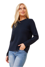 Load image into Gallery viewer, Knit pullover in navy by Caroline Morgan 