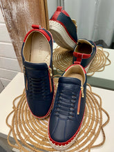 Load image into Gallery viewer, Heritage Zip Sneaker - Navy/Red