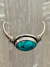 Load image into Gallery viewer, Turquoise Oval Sterling Silver Ring