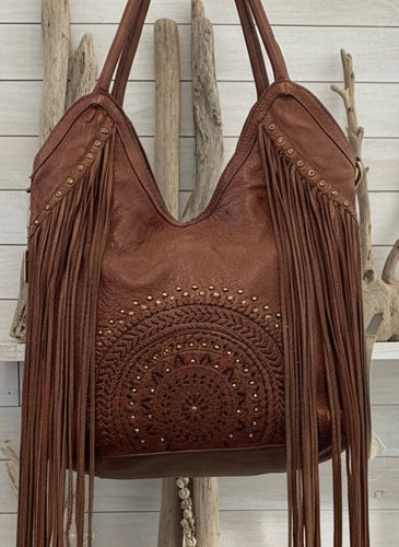 Wilder Tassel Tote - Oak