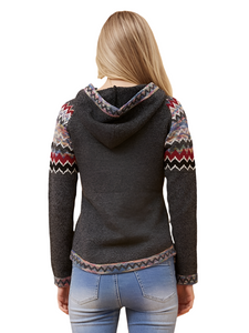 Argen Jacquard Print Knit Jumper - Charcoal