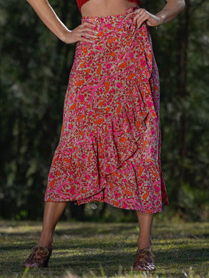 Yarrow Frill Wrap Skirt